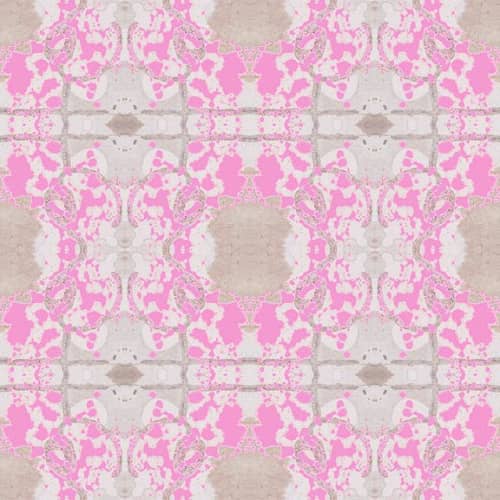 Mirror, Pink | Fabric in Linens & Bedding by Philomela Textiles & Wallpaper. Item composed of canvas