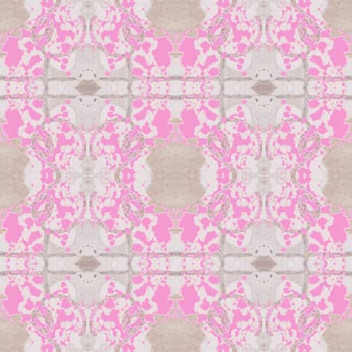 Mirror, Pink | Fabric in Linens & Bedding by Philomela Textiles & Wallpaper. Item composed of canvas