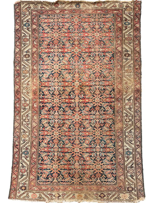MAGNIFICENT Distressed Antique Persian Malayer | Area Rug in Rugs by The Loom House. Item composed of cotton & fiber
