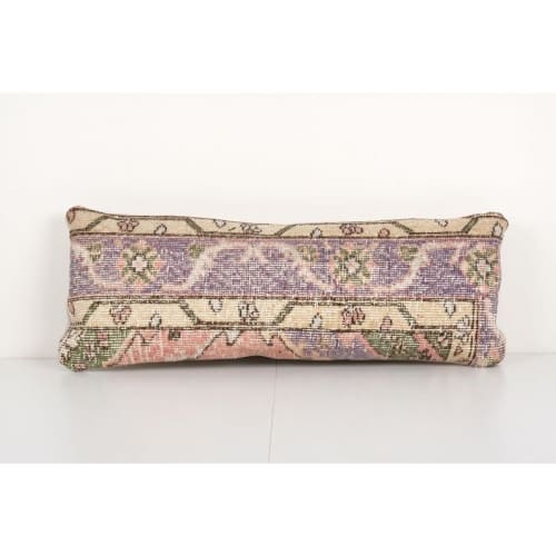 Muted Blue Carpet Rug Bedding Pillow, Faded Ethnic Turkish L | Cushion in Pillows by Vintage Pillows Store