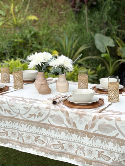 Camel Tablecloth | Linens & Bedding by OSLÉ HOME DECOR. Item composed of fabric