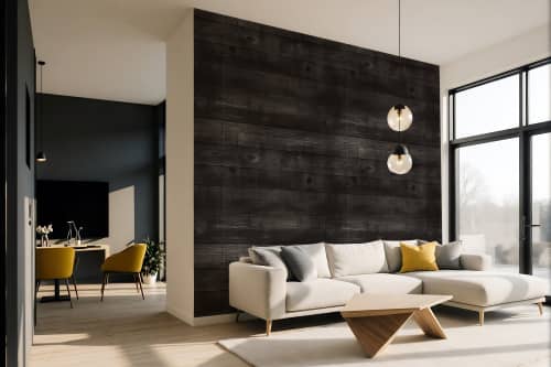 Ebony Plank — Rustic Farmhouse Luxury Wallpaper Mural | Wall Treatments by ELLE WALLS
