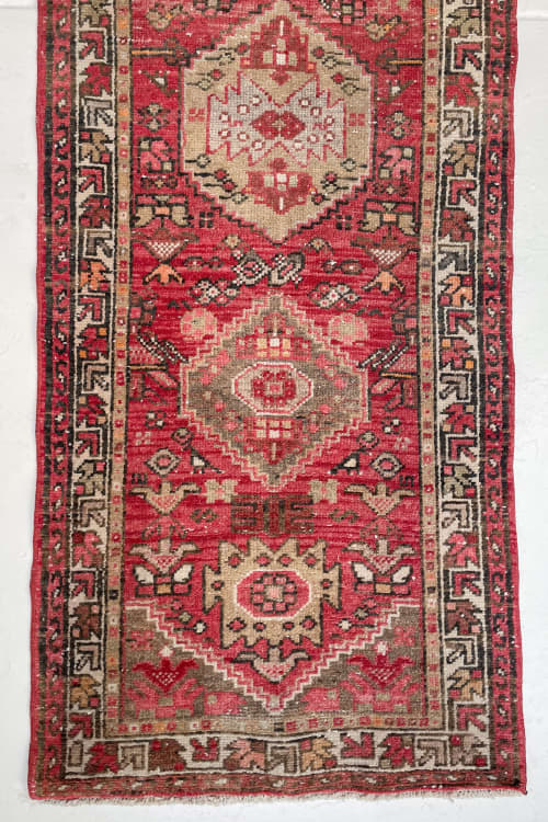 Selma | 2'4 x 8'10 | Runner Rug in Rugs by Minimal Chaos Vintage Rugs. Item made of fabric with fiber