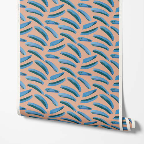 Tossed Swipes Wallpaper | Wall Treatments by Color Kind Studio. Item composed of fabric and paper