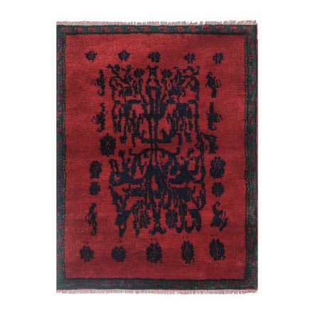 Vintage Angora Wool Turkish Shaggy Rug 3'5'' X 4'7'' | Area Rug in Rugs by Vintage Pillows Store