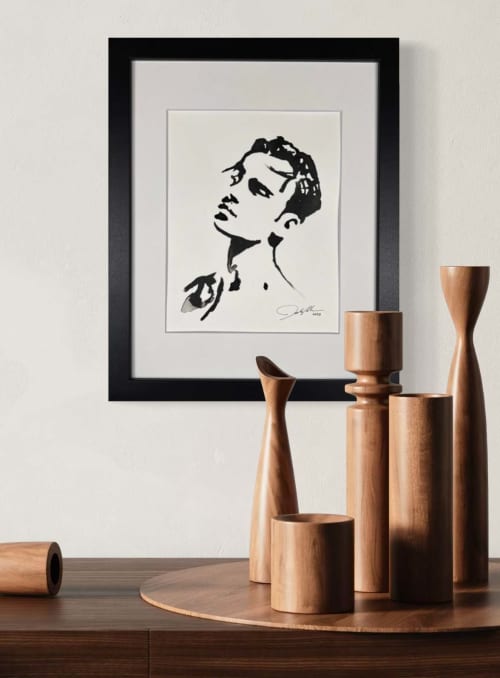 Marcus In Black | Paintings by John Velo Studio