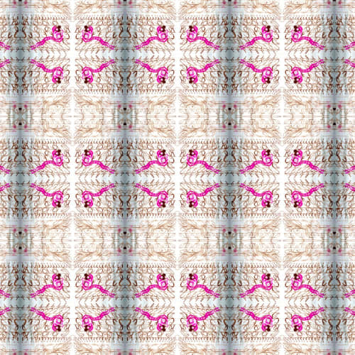 Italic, Fawn & Fuchsia | Fabric in Linens & Bedding by Philomela Textiles & Wallpaper. Item composed of cotton
