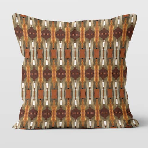 Drums Cotton Linen Throw Pillow | Pillows by Brandy Gibbs-Riley