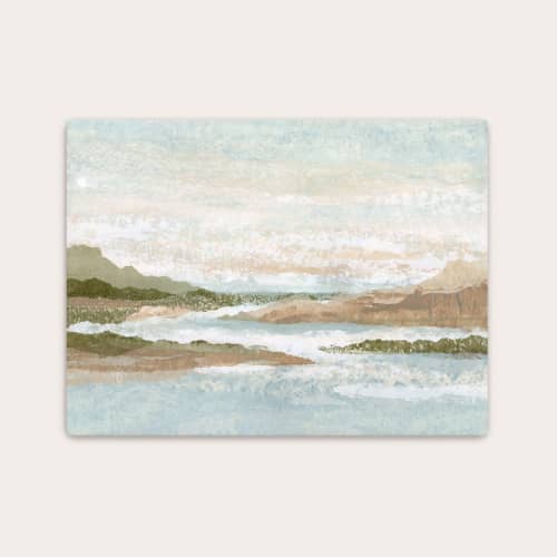 Swept Inland Art Print - Coastal Beach Landscape | Prints in Paintings by Lara Eckerman Art