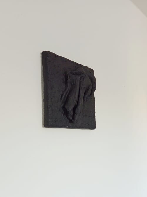 Comfort Zone Mini #06 — Strukturbild Schwarz | Wall Sculpture in Wall Hangings by Reyku