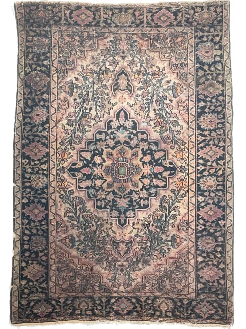 GORGEOUS Antique Ferahan Sarouk | Aubergine Purple, Lilac | Area Rug in Rugs by The Loom House. Item composed of wool and fiber