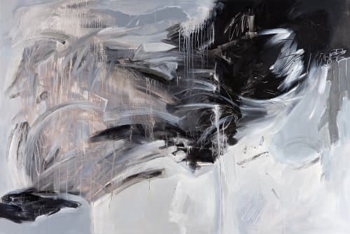 Requiem | Oil And Acrylic Painting in Paintings by Eugenie Diserio. Item made of canvas with synthetic works with mid century modern & contemporary style