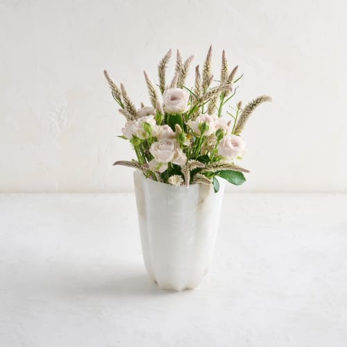 Tara Alabaster Vase | Vases & Vessels by The Collective