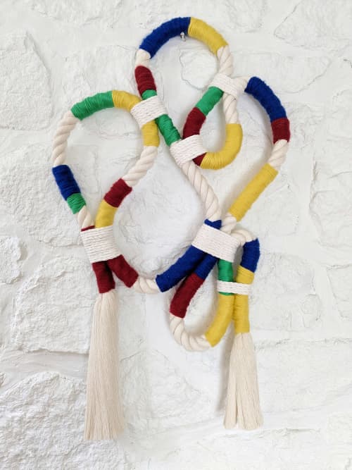 CALL ME BOLD | Medium Fiber Art Wall Sculpture | Macrame Wall Hanging in Wall Hangings by Damaris Kovach. Item made of cotton with fiber