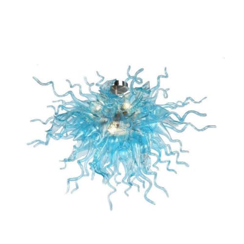 Alan Mizrahi  MUR066F Aqua Murano Flush Mount | Chandeliers by Alan Mizrahi Lighting Design