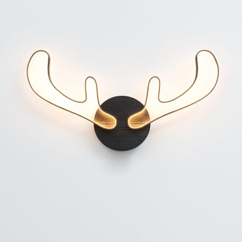 Horns | Sconces by Next Level Lighting. Item composed of wood & metal