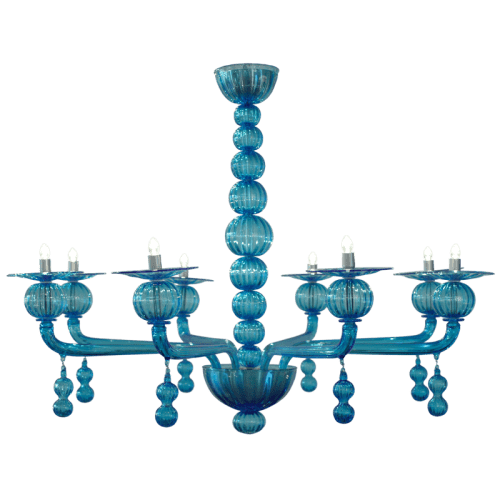 Alan Mizrahi WM118 Aquamarine Murano | Chandeliers by Alan Mizrahi Lighting Design