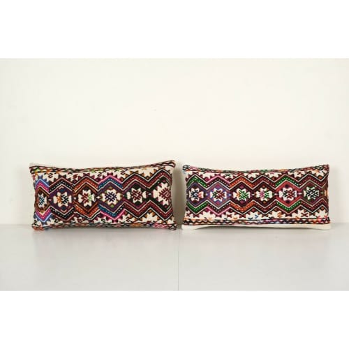 Vintage Emboridery Kilim Pillowcase Throw Rug Pillow | Sham in Linens & Bedding by Vintage Pillows Store. Item composed of cotton