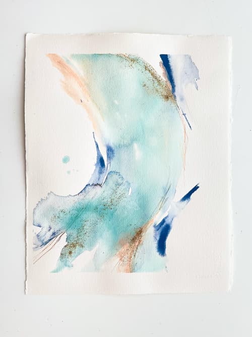 Change in Tide | Mixed Media in Paintings by TERRA ETHOS. Item made of paper works with boho & contemporary style