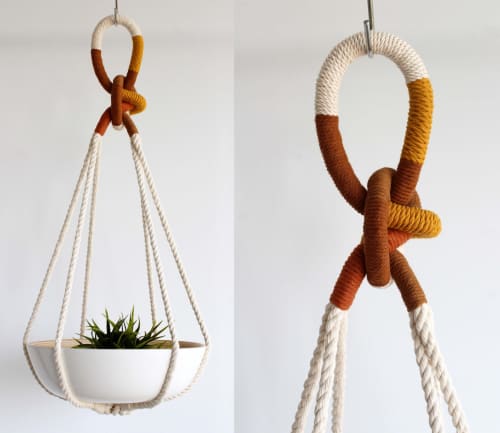 Macrame Plant Hanger, Textile Hanger Sculpture, Handmade | Plants & Landscape by Freefille