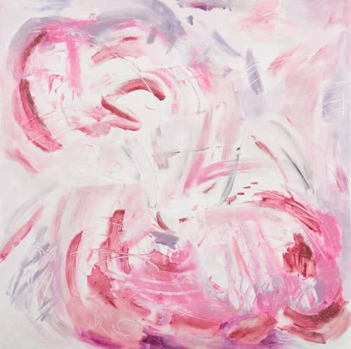 Kitten's Paw | Oil And Acrylic Painting in Paintings by Eugenie Diserio. Item composed of canvas compatible with mid century modern and contemporary style