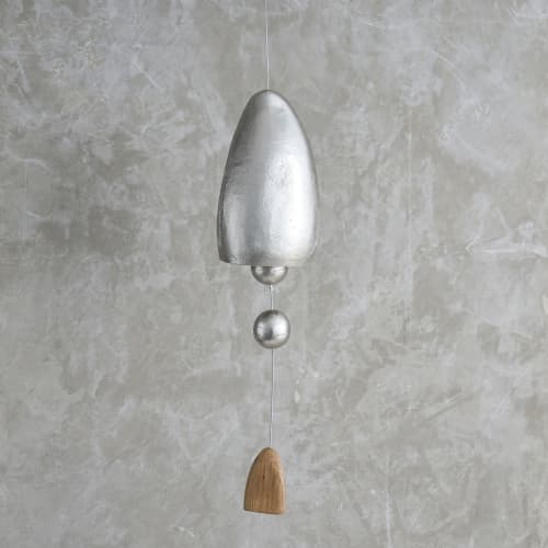 Nickel Hanging Bell Conical | Ornament in Decorative Objects by The Collective