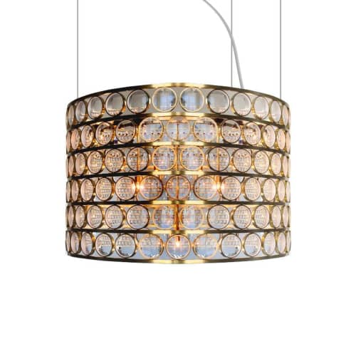 AM9611 Valentino Lenses Circular | Chandeliers by Alan Mizrahi Lighting Design