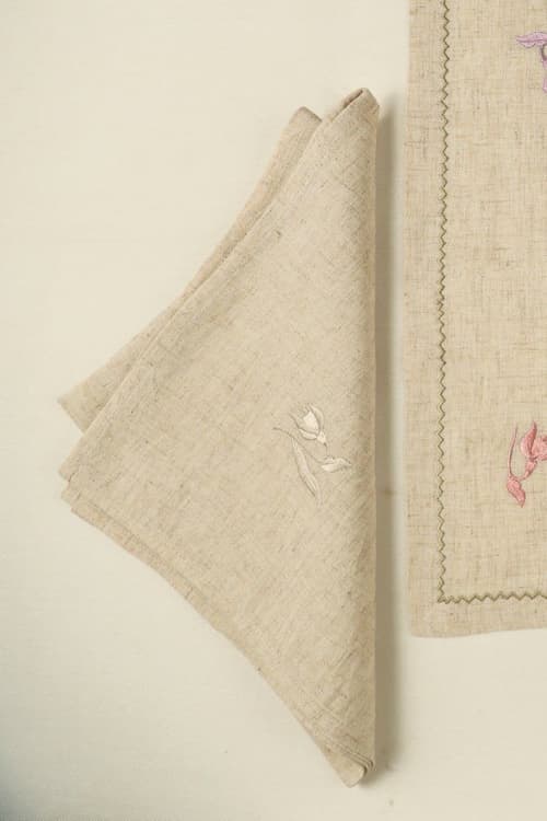 Beige Sands Napkins, Set of 4 | Linens & Bedding by Ninéh