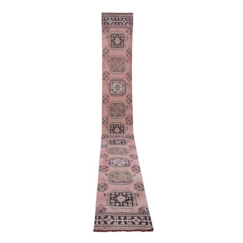 1970s Vıntage Turkish Oushak Handmade Wool Runner Rug | Rugs by Vintage Pillows Store. Item made of wool & fiber