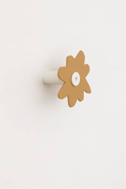 Fleur - Mustard | Wall Hook | Hardware by Upton. Item made of steel