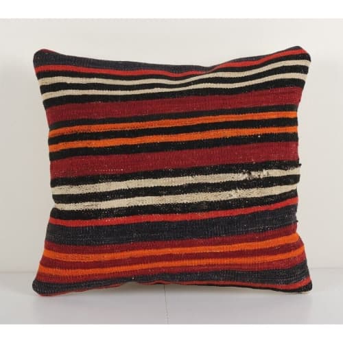 Turkish Kilim Pillow Case, Handmade Decorative Throw Pillow | Cushion in Pillows by Vintage Pillows Store. Item composed of cotton