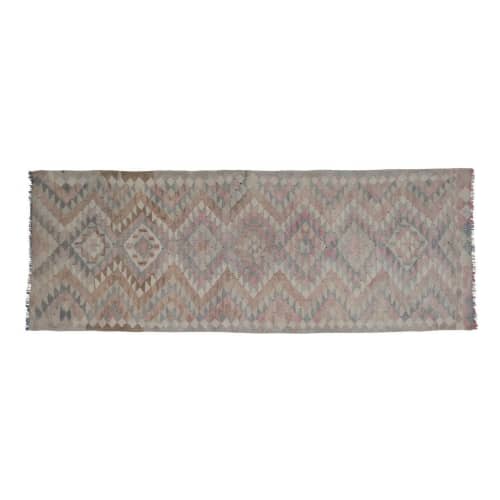 Modern Turkish Oushak Handwoven Herki Kilim Rug Runner | Area Rug in Rugs by Vintage Pillows Store. Item made of fiber