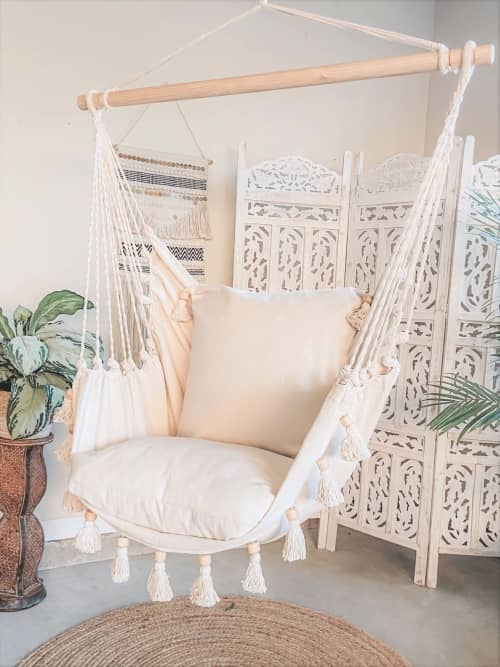 Boho macrame 2025 hanging chair