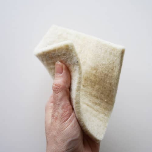 Felted Wool Sponge | Textiles by Keyaiira | leather + fiber. Item composed of wool and fiber