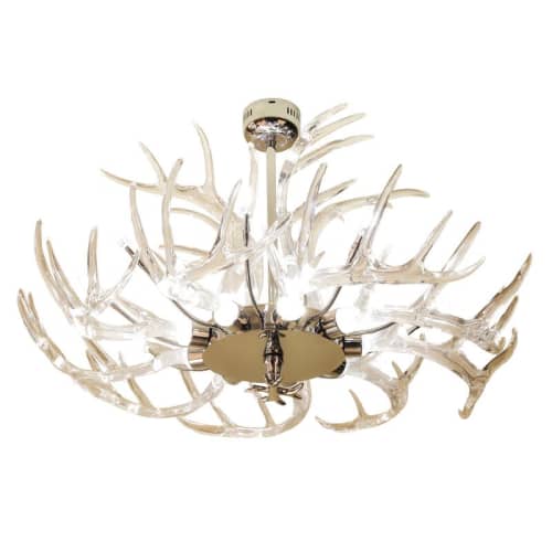 Alan Mizrahi QZ9091 Crystal Deer Chandelier | Chandeliers by Alan Mizrahi Lighting Design