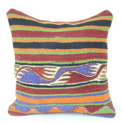 kilim pillow cushion cover decorative pillow | Sham in Linens & Bedding by Vintage Pillows Store. Item composed of cotton & fiber