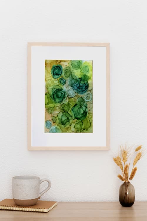 viridescent blooms |  abstract original art | Watercolor Painting in Paintings by Megan Spindler