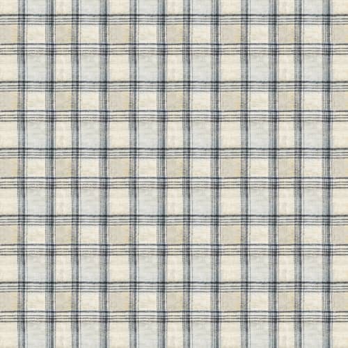 Cheater Plaid, Titanium | Fabric in Linens & Bedding by Philomela Textiles & Wallpaper. Item composed of linen