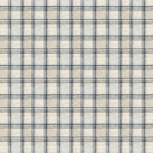 Cheater Plaid, Titanium | Fabric in Linens & Bedding by Philomela Textiles & Wallpaper. Item composed of linen