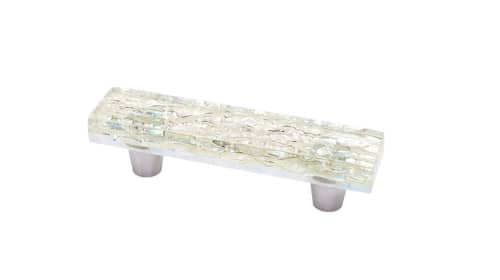 Pearl Champagne 3" CC Pull | Hardware by Windborne Studios. Item composed of glass