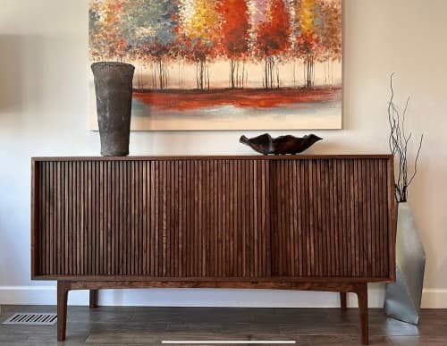 Storage Cabinet, 3 Sliding Doors + Adjustable shelves | Sideboard in Storage by Handhold Studio