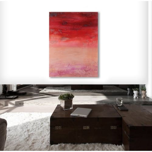 Fire Woman | Oil And Acrylic Painting in Paintings by Brazen Edwards Artist. Item made of wood with synthetic