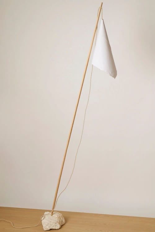 Natural Wooden Lamp | Floor Lamp in Lamps by VANDENHEEDE FURNITURE-ART-DESIGN. Item composed of wood and paper in boho or contemporary style