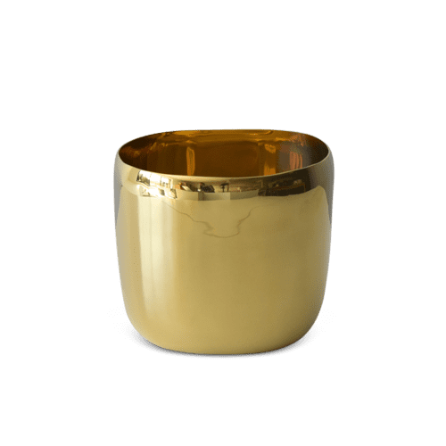 Cuadrado Medium Vessel In Brass | Vase in Vases & Vessels by Tina Frey. Item made of brass