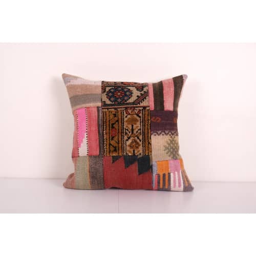 Hand Embroidery Patchwork Kilim Rug Pillow Cover, Home Decor | Cushion in Pillows by Vintage Pillows Store