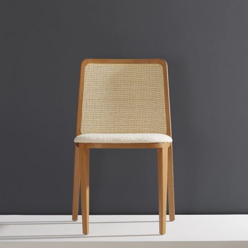 "Wing" CW5. Nt Wood, Frize Cane, Nuby Textile | Dining Chair in Chairs by SIMONINI. Item composed of wood