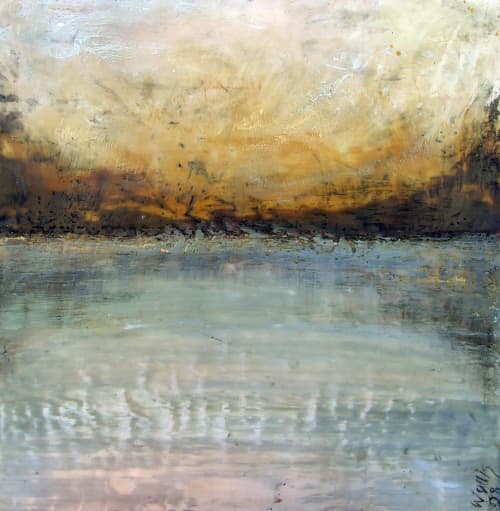 Momentary View | Mixed Media in Paintings by Susan Wallis. Item compatible with contemporary and modern style