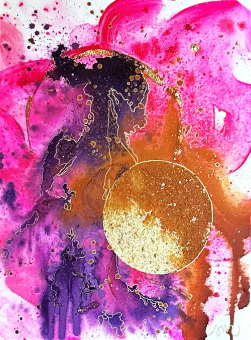 Spring Splash | Oil And Acrylic Painting in Paintings by Carolyn McGlennon. Item made of canvas compatible with contemporary and eclectic & maximalism style