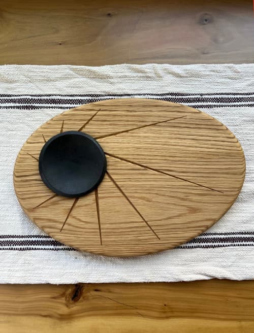 Star Tray | White Oak and Ceramic Party Charcuterie Tray | Serving Tray in Serveware by Alabama Sawyer