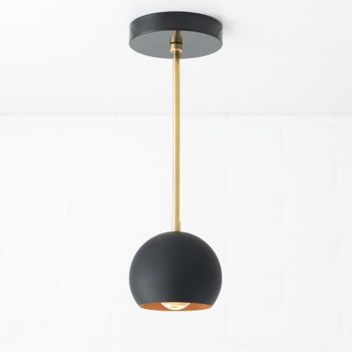 Black Pendant Light - Modern Chandelier - Model No. 9912 | Chandeliers by Peared Creation. Item made of brass